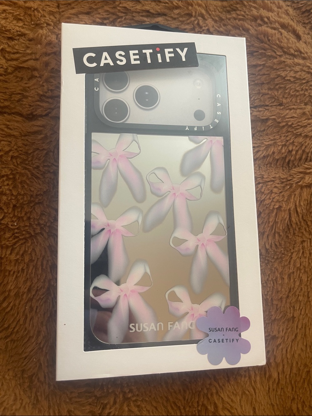 CASETiFY Susan Fang Pink Bow Mirror iPhone 17 pro max phone case NIB collector